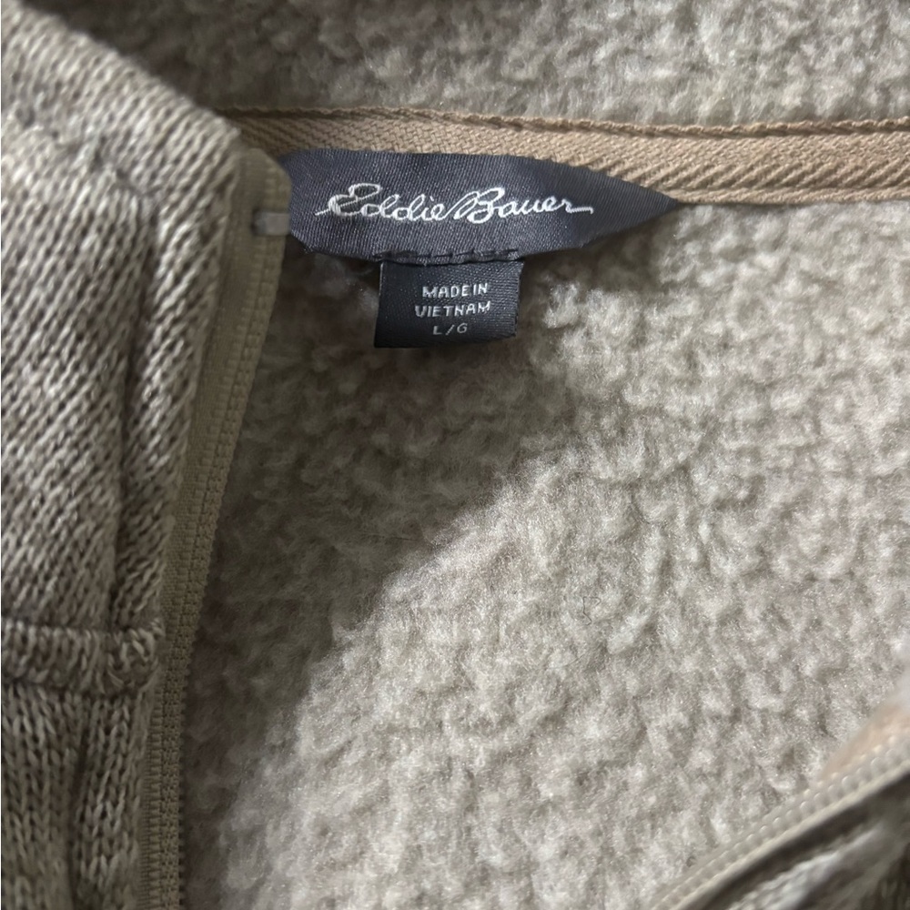 Eddie Bauer Taupe Fleece Jacket